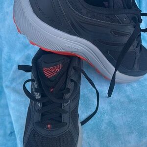 Saucony Black and Red Athletic Sneakers